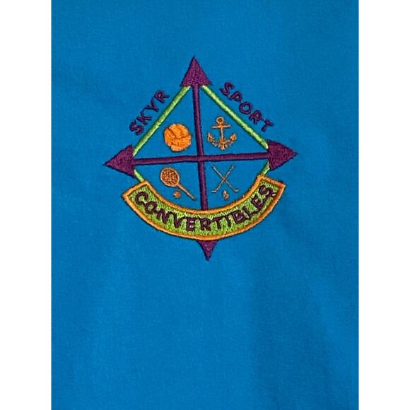 Vintage Skyr Men's Sport Convertibles Jacket XL Blue Colorblock Windbreaker - Picture 4 of 6